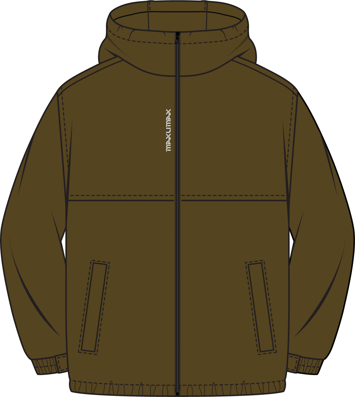 Pocketable Windbreaker Brown