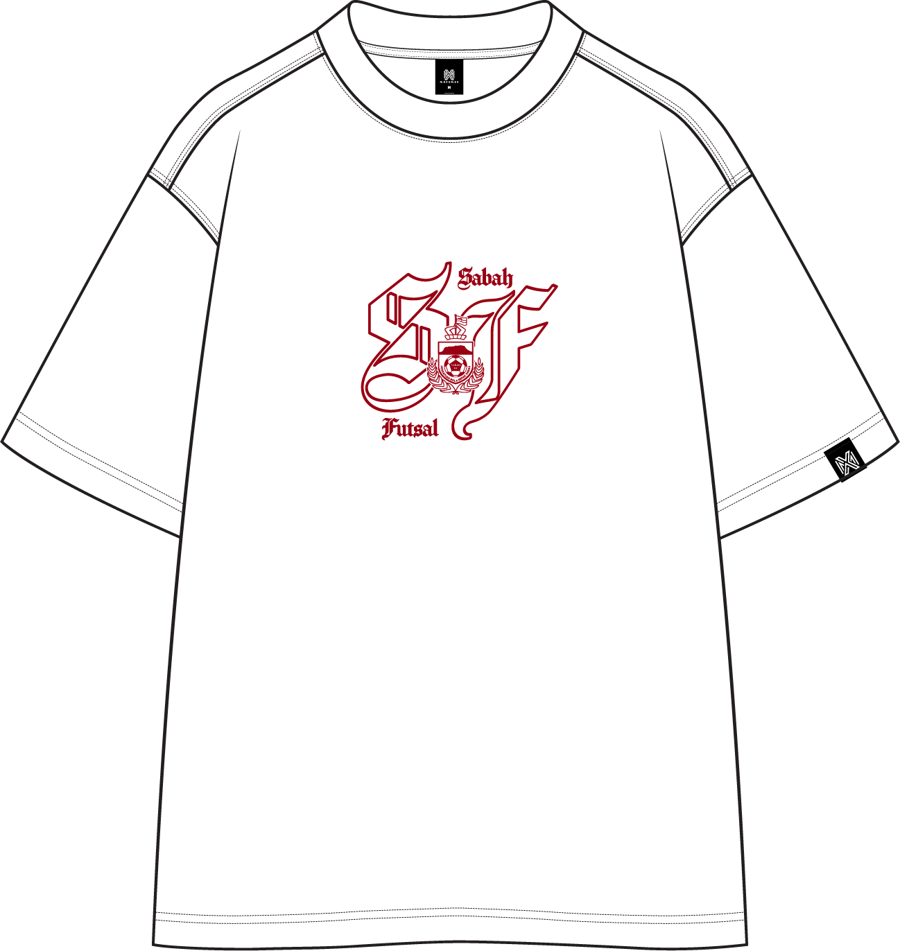 25 SABAH FUTSAL OVERSIZED COTTON WHITE
